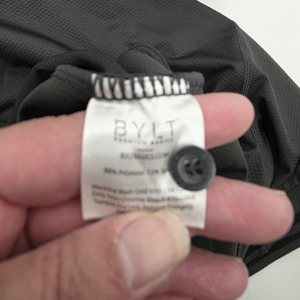 BYLT Basics Ringer Performance Black Polo Shirt - Picture 9 of 9